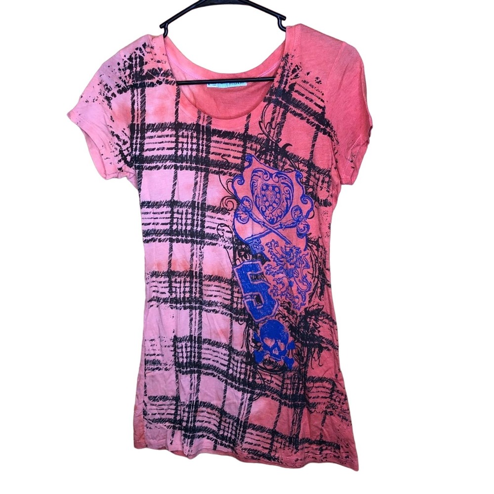 Maurices Pink Tie Dye Short Sleeve T-Shirt M